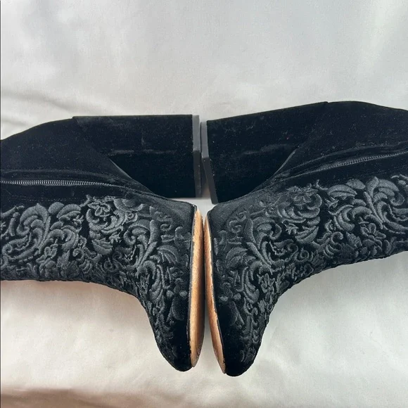 Jessica Simpson Elegant Black Velvet Ankle Boots 36.5 - Picture 4 of 8